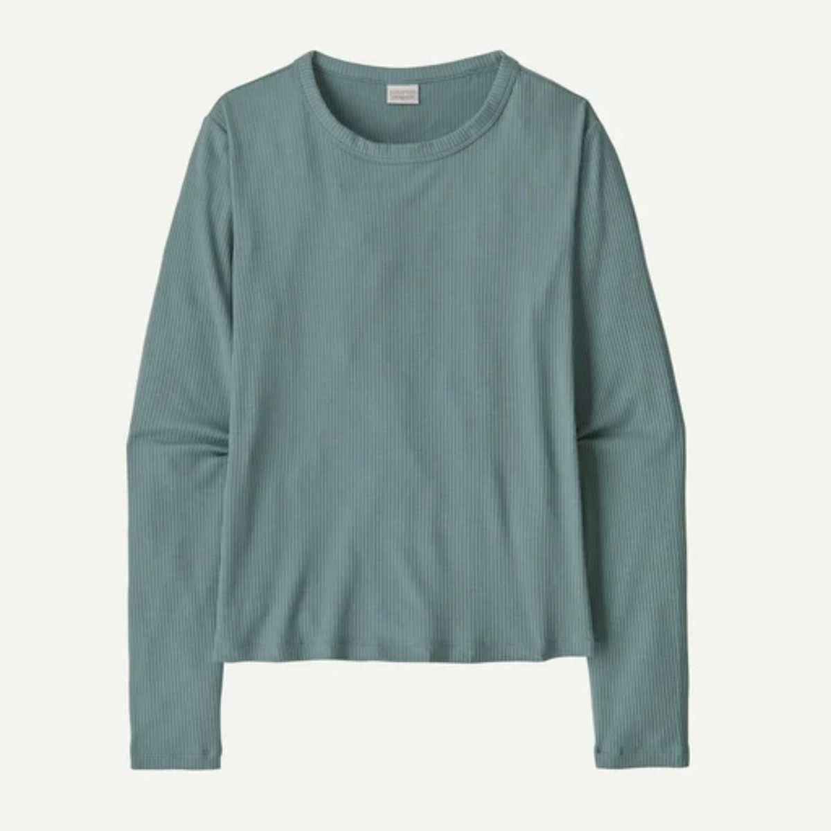 Patagonia Womens Long Sleeve Rib Knit Top- Blue Sage