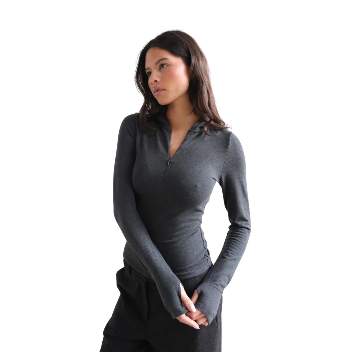 Geel Womens Lou Top-Charcoal