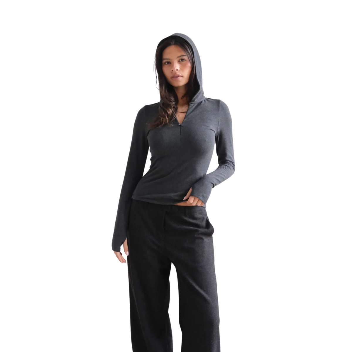 Geel Womens Lou Top-Charcoal
