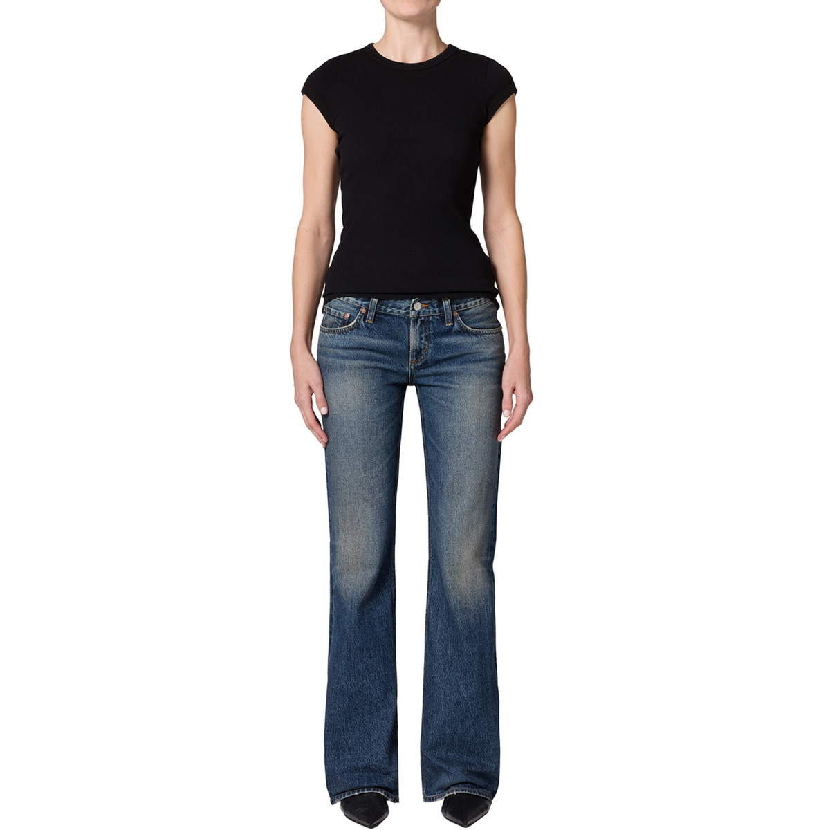 Agolde Womens Low Rise Boot in Combination-Combination