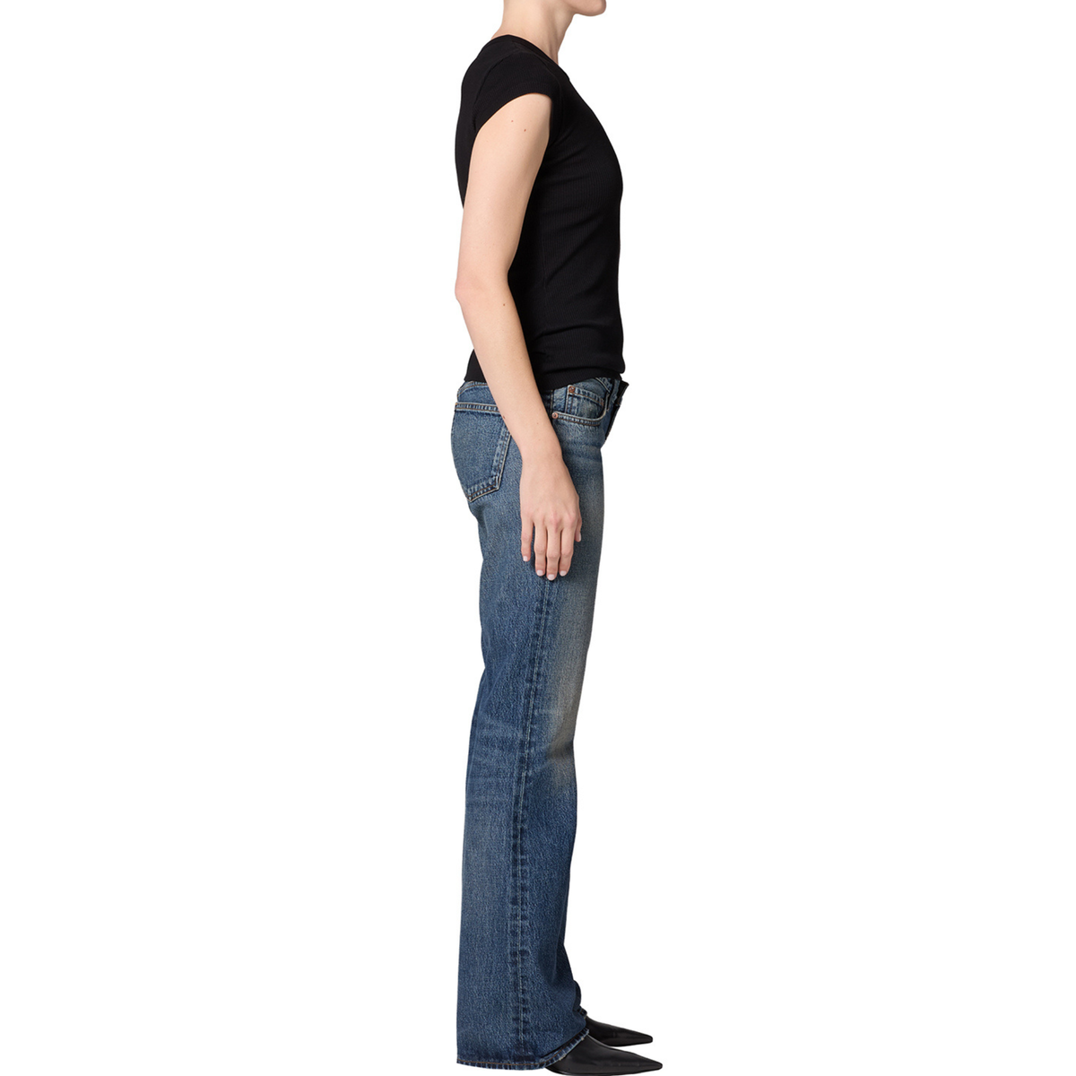 Agolde Womens Low Rise Boot in Combination-Combination