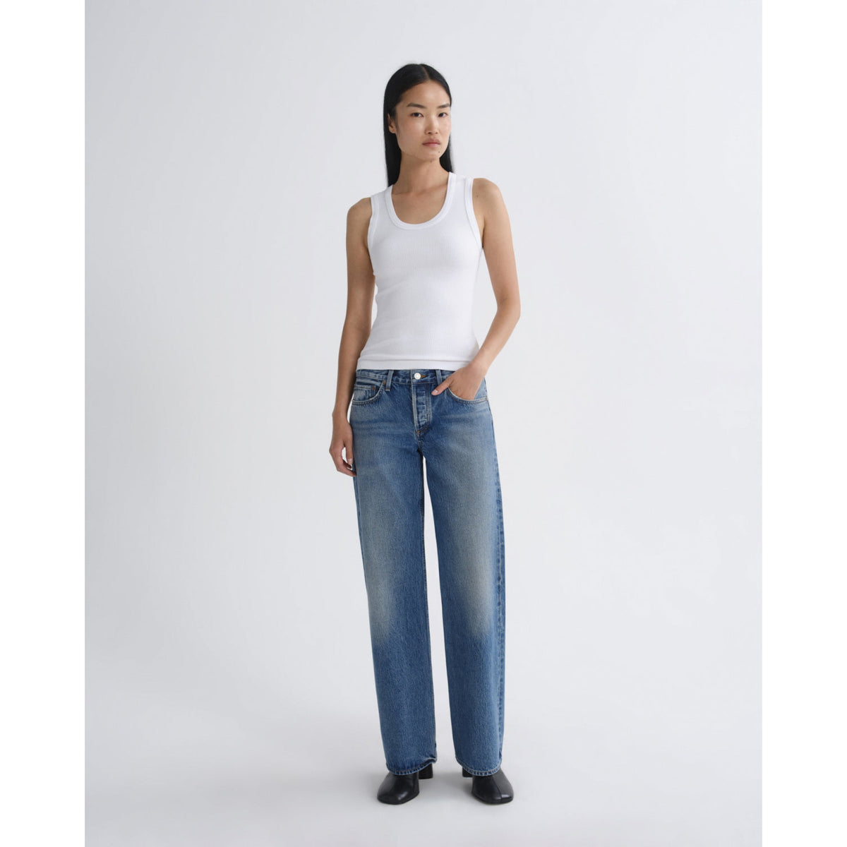 Agolde Womens Low Rise Loose in Liberty - Liberty