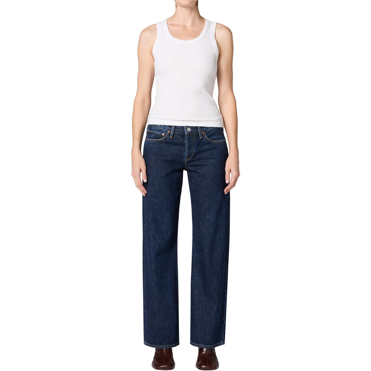 Agolde Womens Low Rise Loose in Pendulum-Pendulum