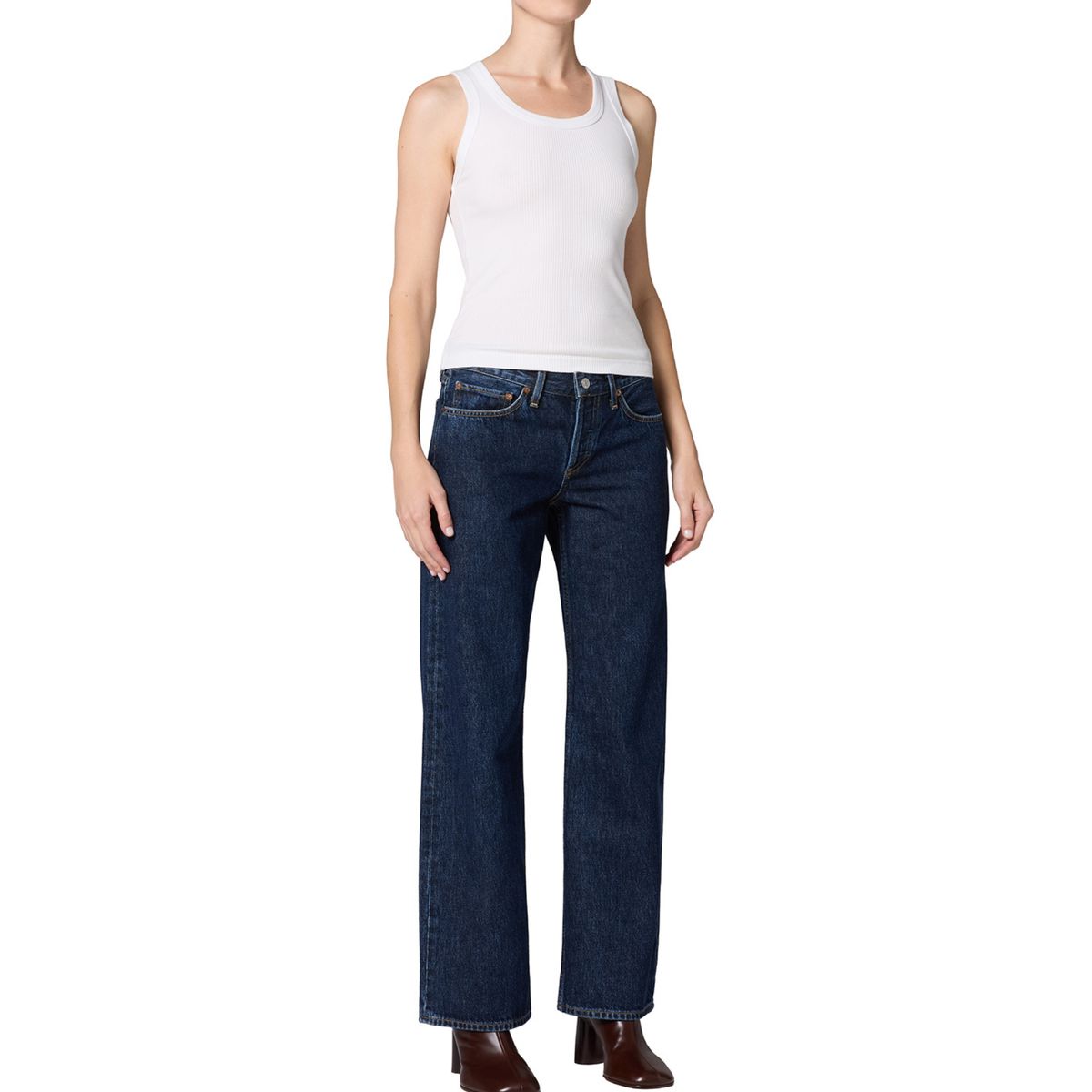 Agolde Womens Low Rise Loose in Pendulum-Pendulum