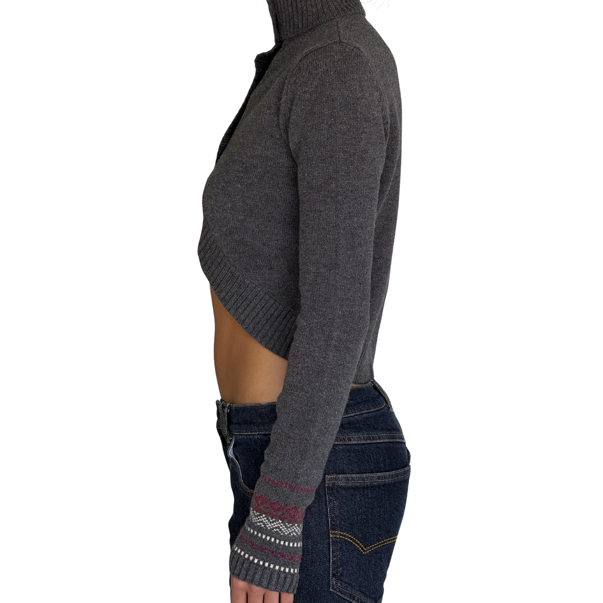 Frankies Bikinis Womens Mabel Cloud Knit Sweater-Winter Skies