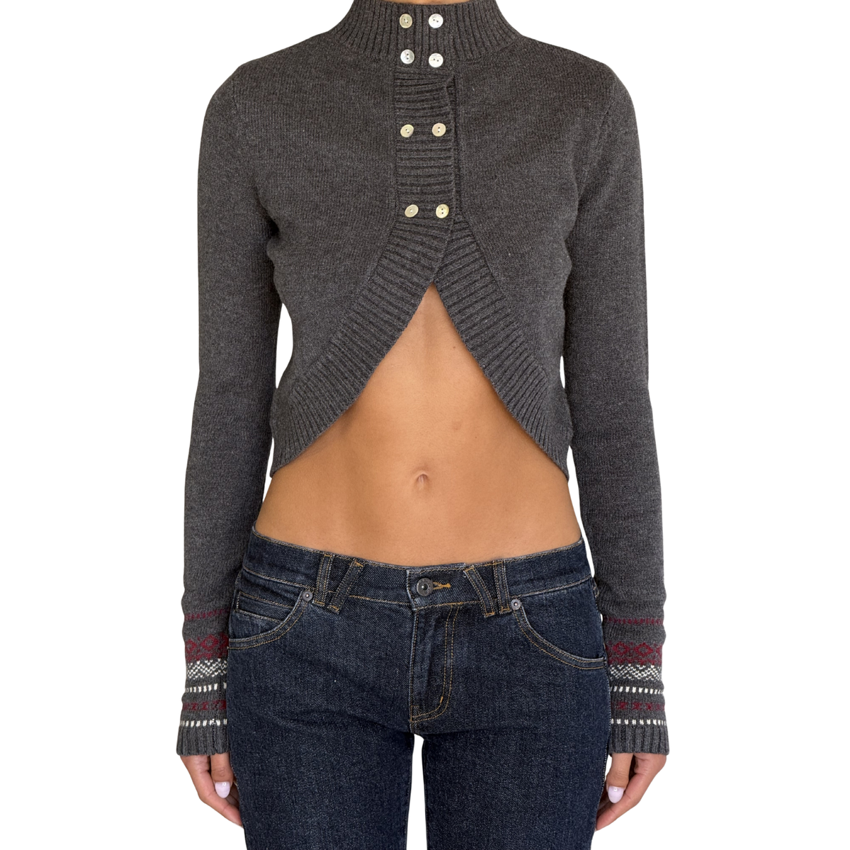 Frankies Bikinis Womens Mabel Cloud Knit Sweater-Winter Skies