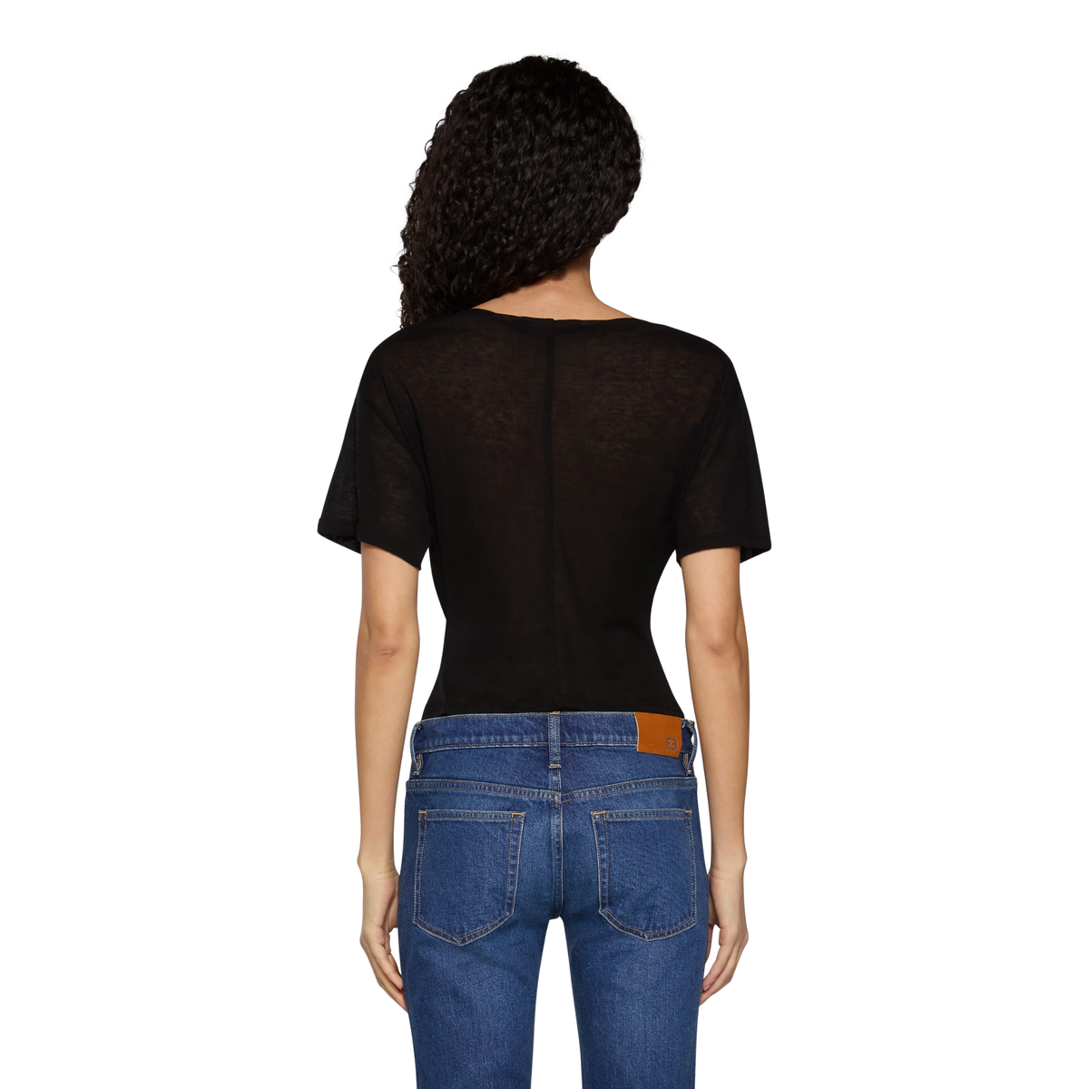 EB Denim Womens Madeo Cowl Neck Tee-Black