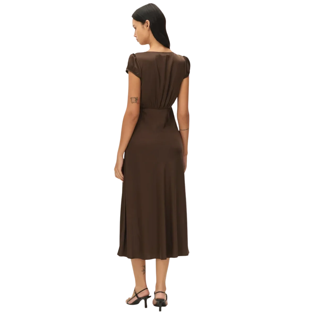 Elodie Womens Manon Dress-Brown 