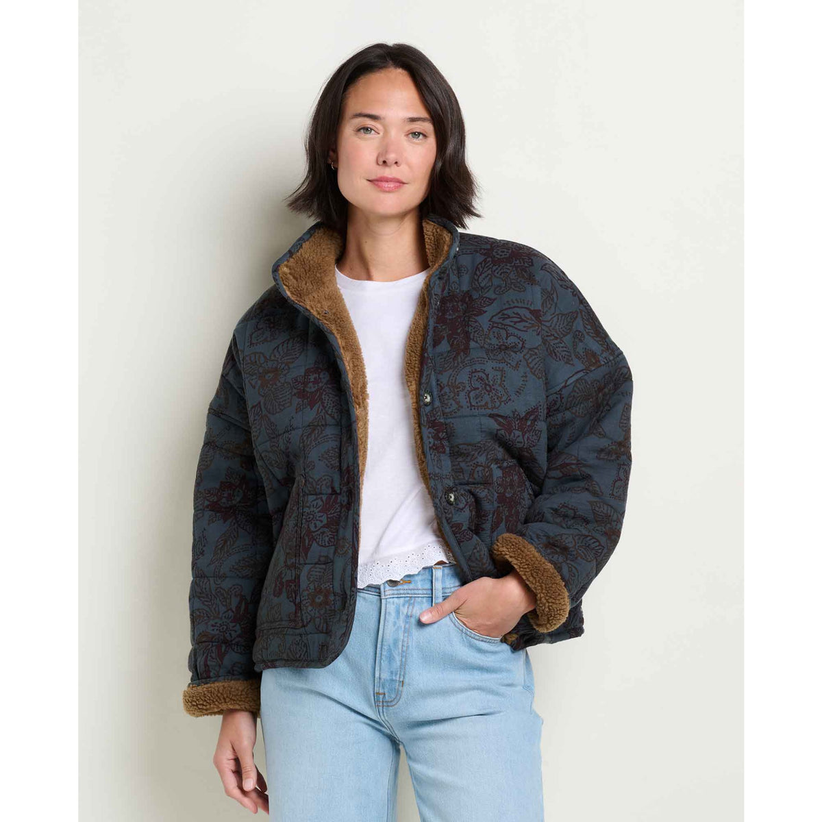 Toad And Co Womens Manzana Quilted Sherpa Jacket