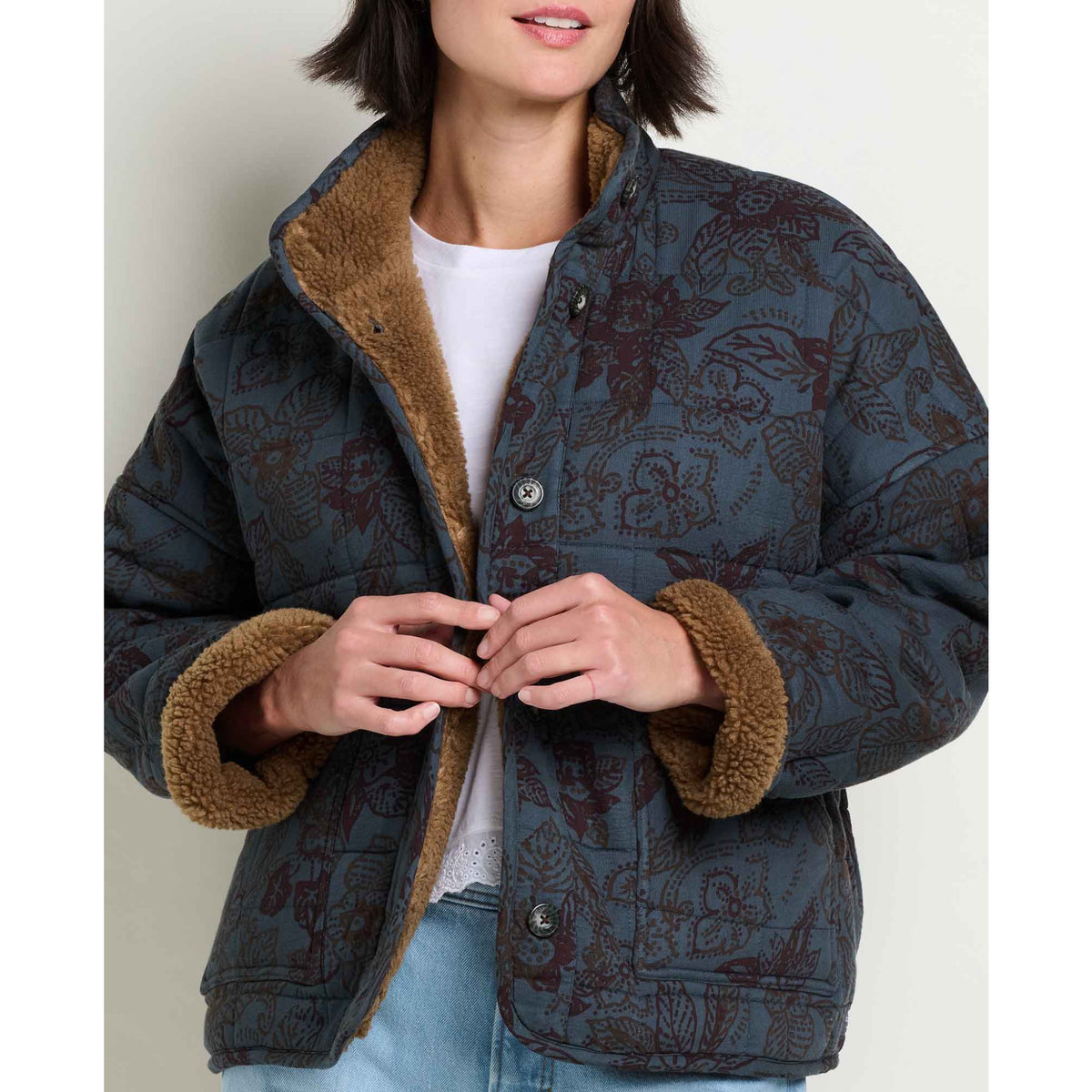 Toad And Co Womens Manzana Quilted Sherpa Jacket