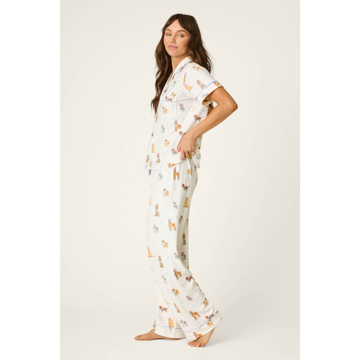 Pj Salvage Womens Meet Me in Pawris PJ Set - Ivory