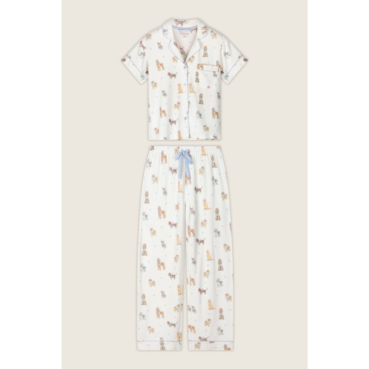 Pj Salvage Womens Meet Me in Pawris PJ Set - Ivory
