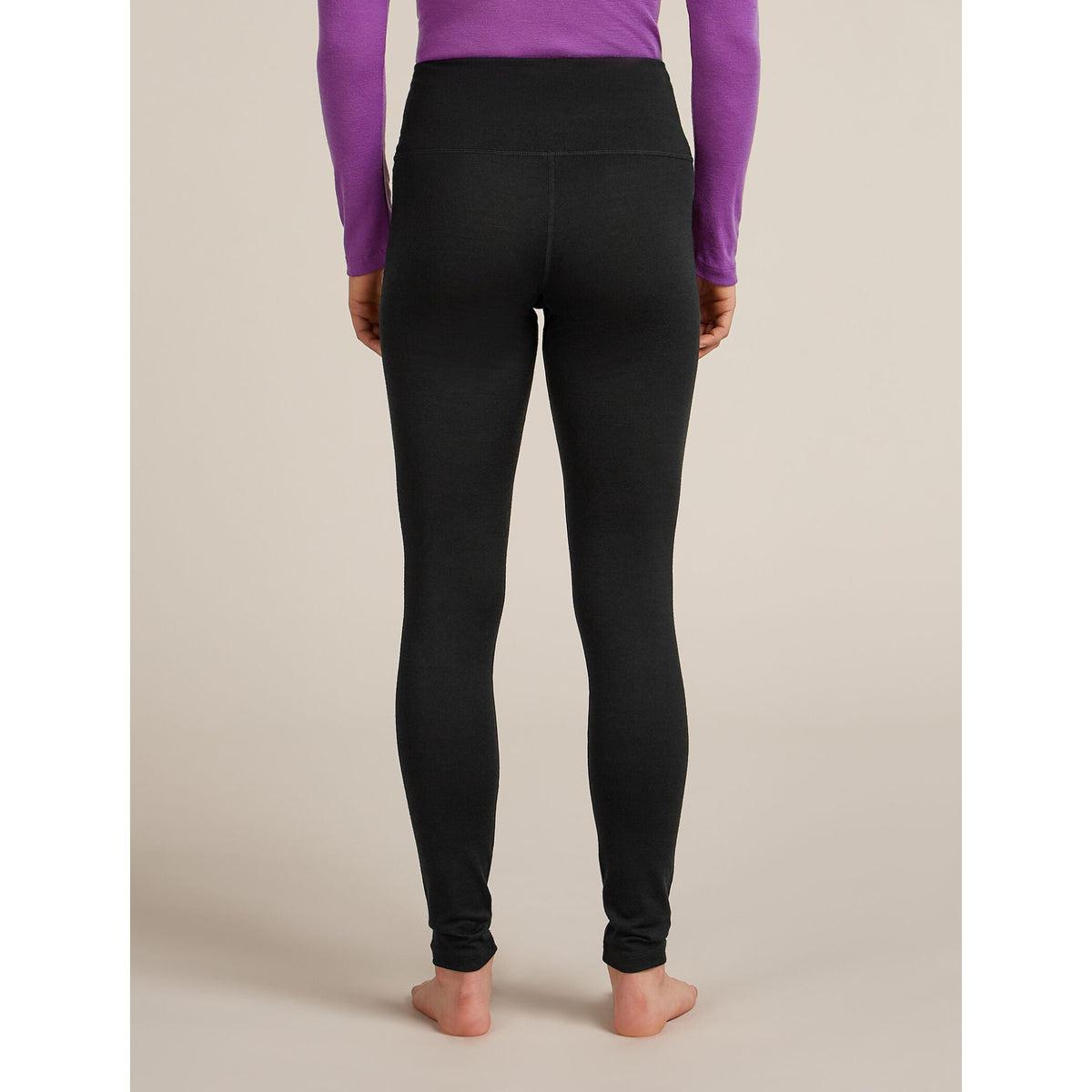 Icebreaker Womens Merino 200 Oasis High Rise Leggings - Black