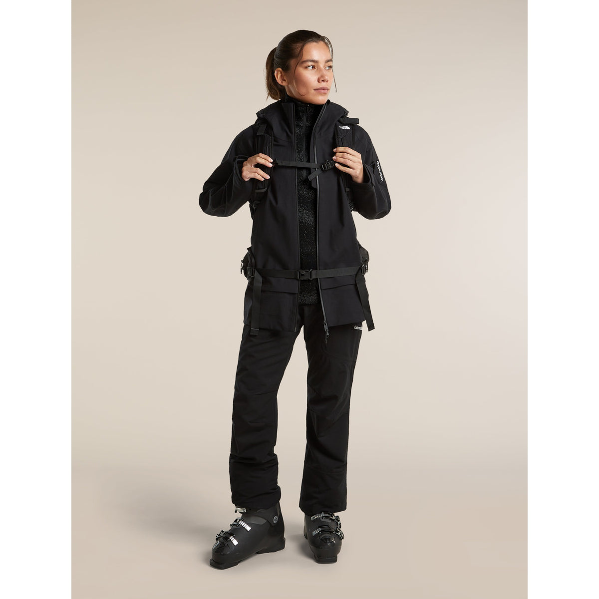 Icebreaker Womens Merino 260 Tech Vertex High Rise Leggings Chillwave-Black