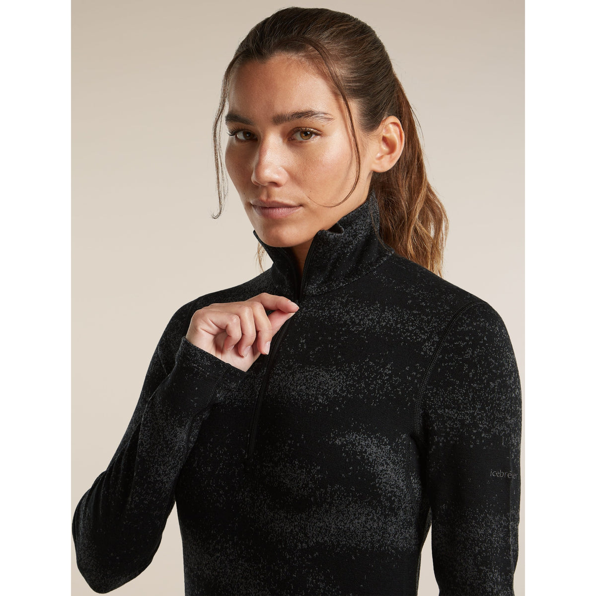 Icebreaker Womens Merino 260 Tech Vertex LS Half Zip Chillwave
