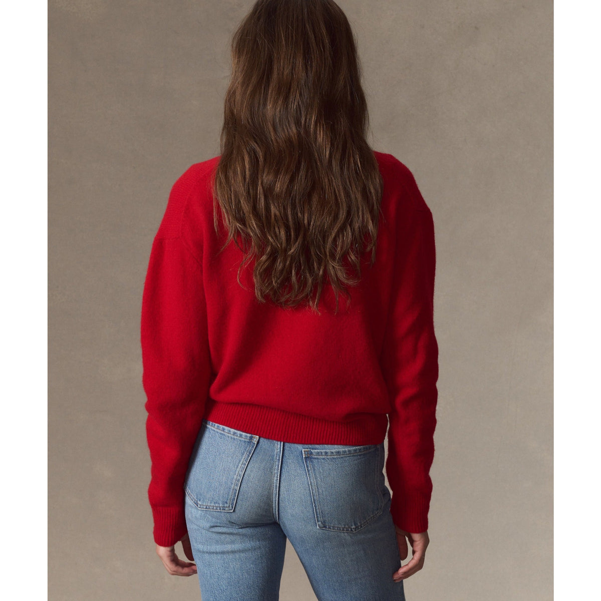 Marine Layer Womens Merino Crewneck Sweater in Crimson - Crimson