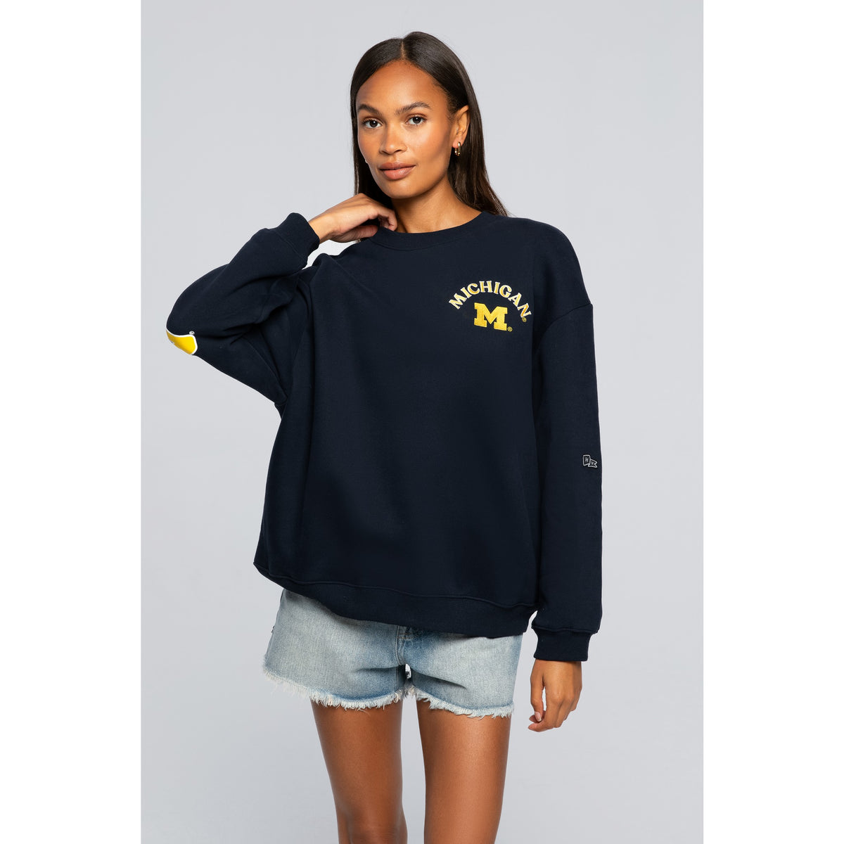 Hype And Vice Womens Michigan Oversized Crewneck