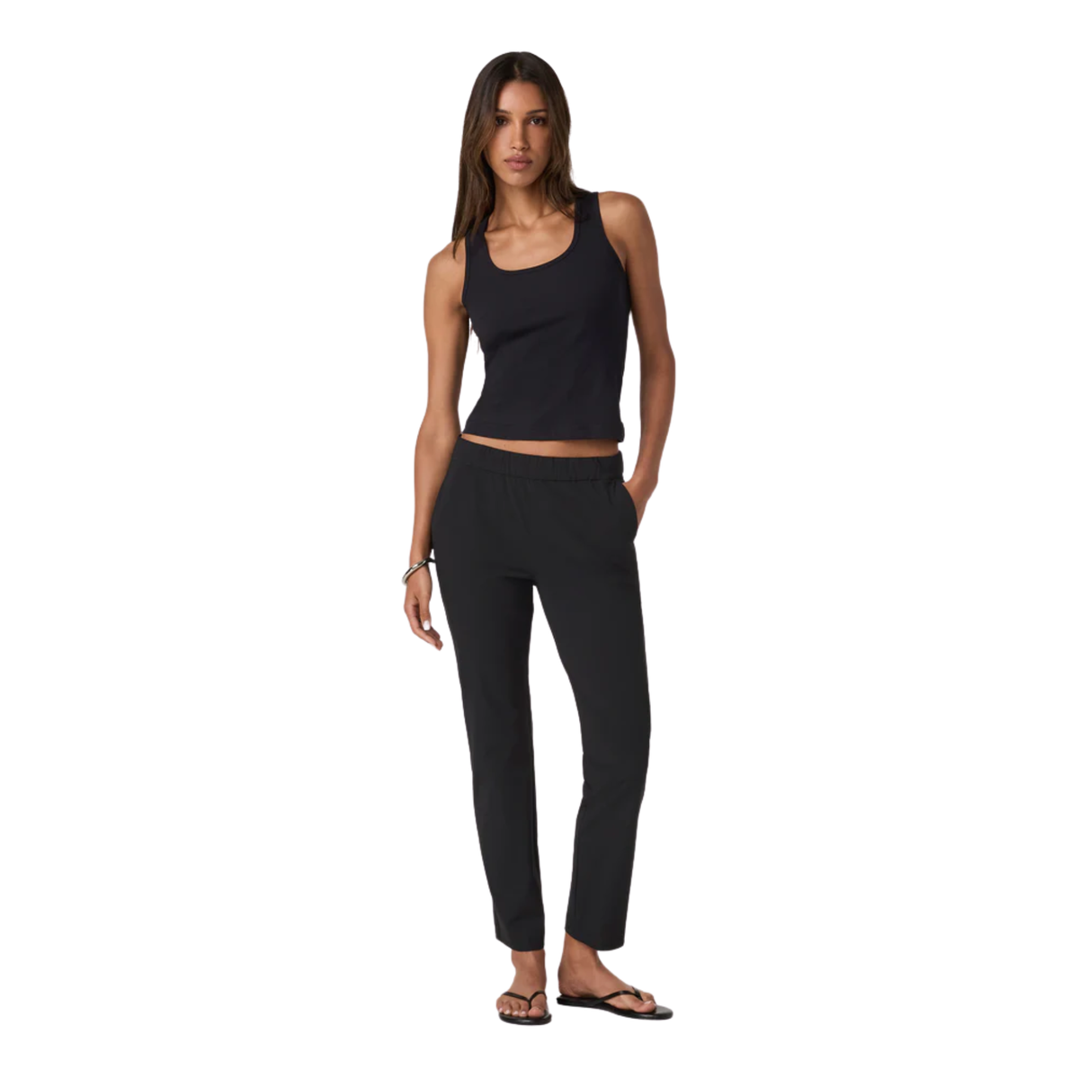 Vuori Womens Miles Ankle Pant-Black