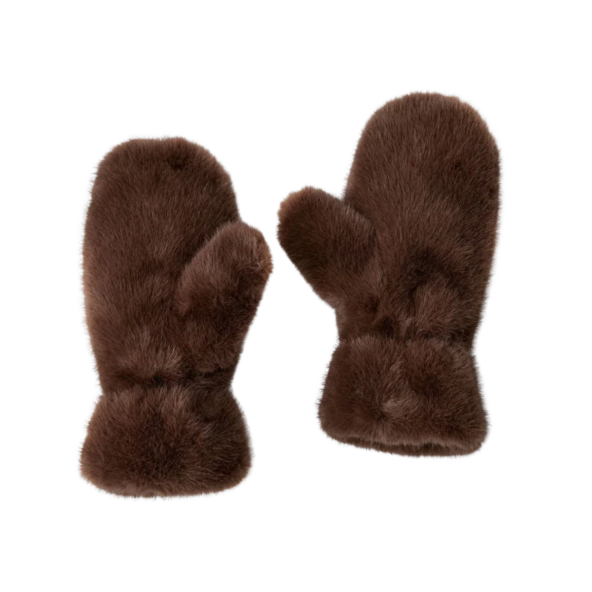 Hat Attack Womens Minky Fur Mitten-Brown