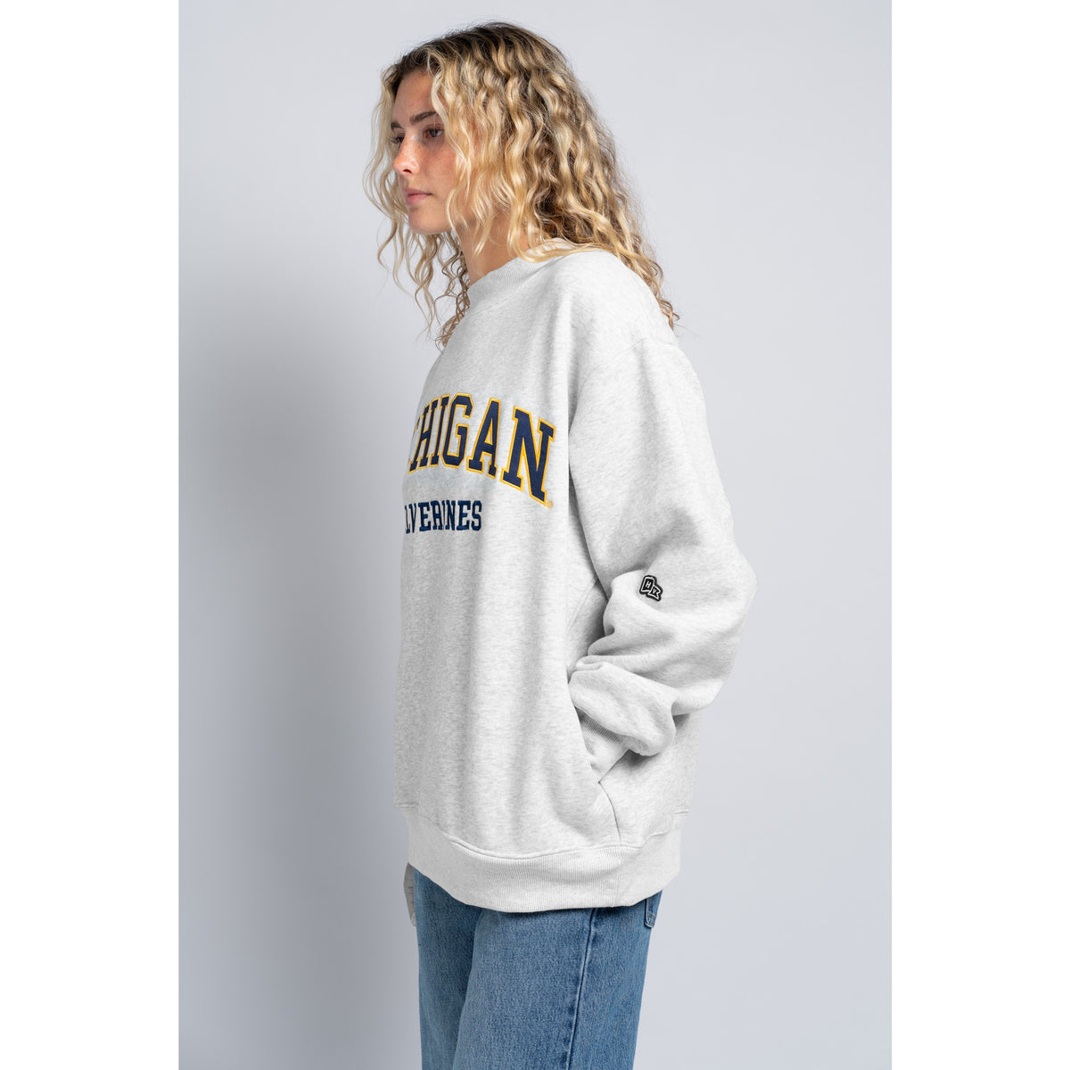 Hype And Vice Womens Mock Neck Crew - Grey