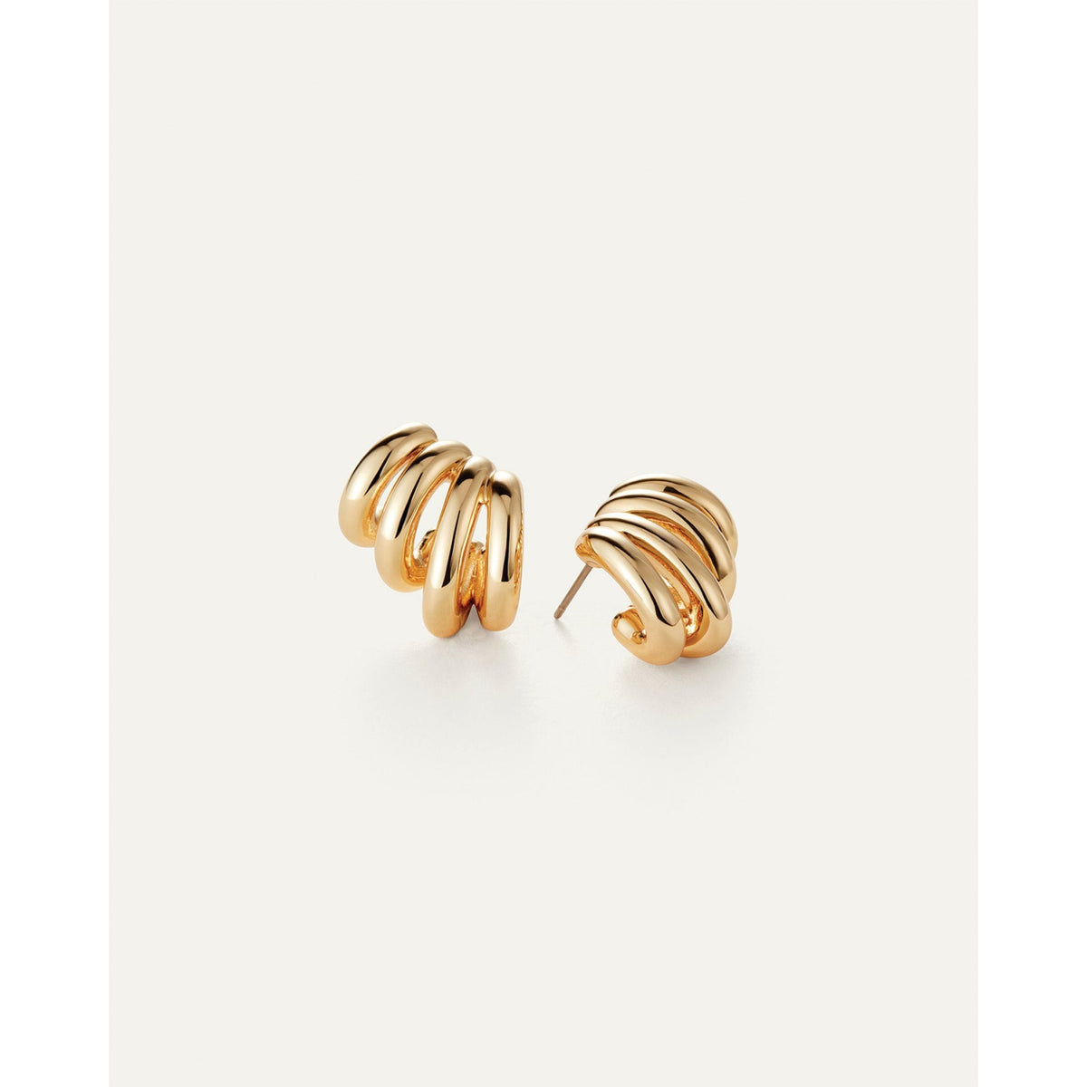 Jenny Bird Womens Monroe Earrings in High Polish Gold - Gold