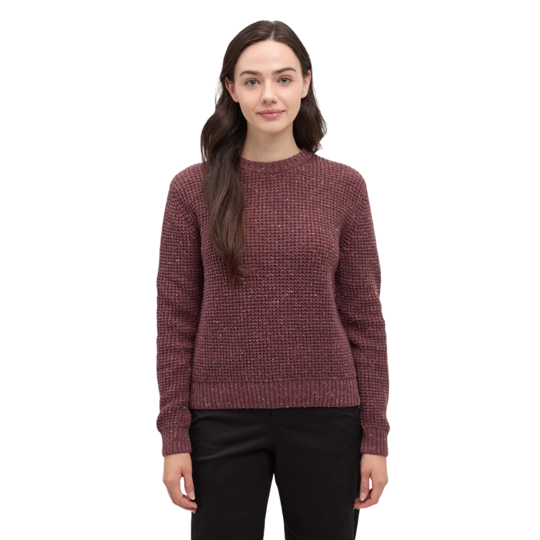 Tentree Womens Morrell Fleck Sweater-6399_Mauve Stone Fleck