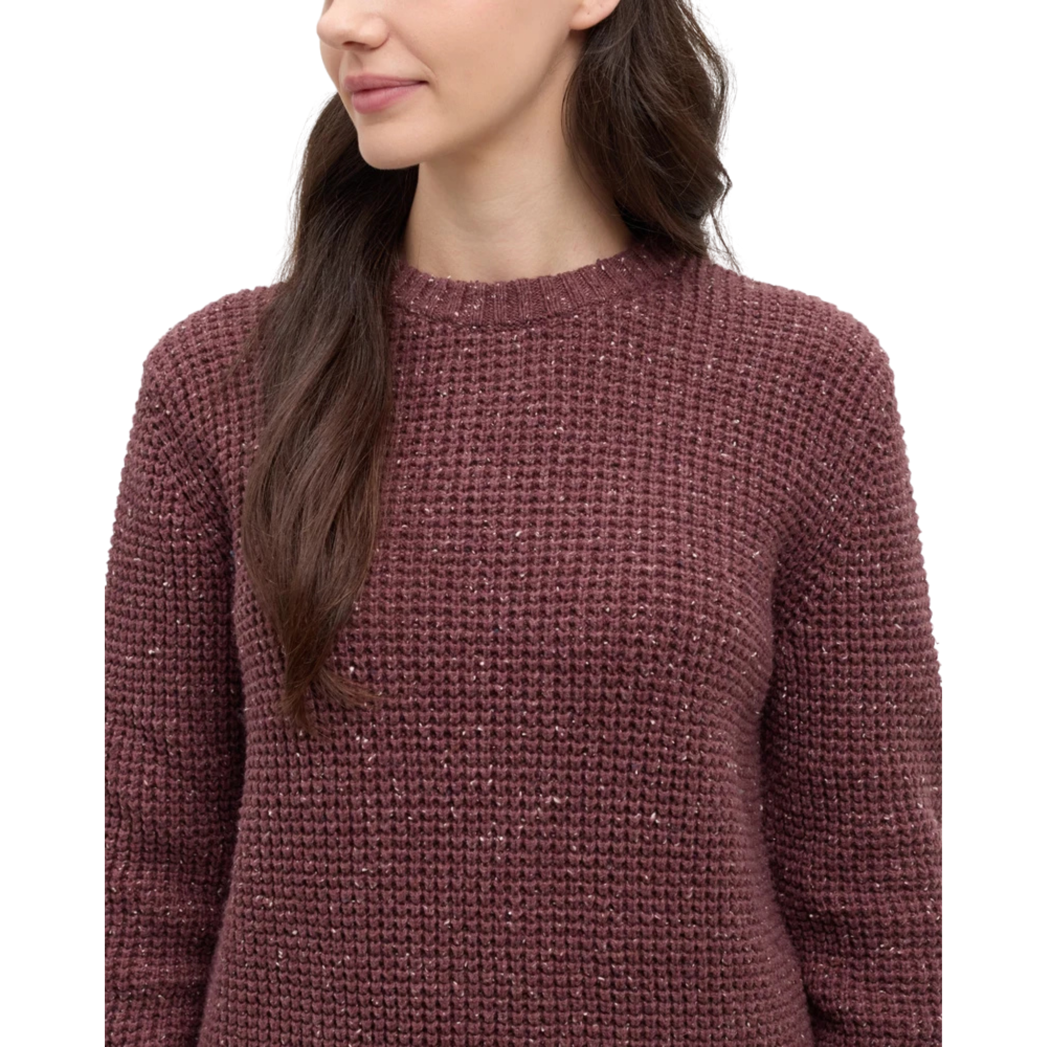 Tentree Womens Morrell Fleck Sweater-6399_Mauve Stone Fleck