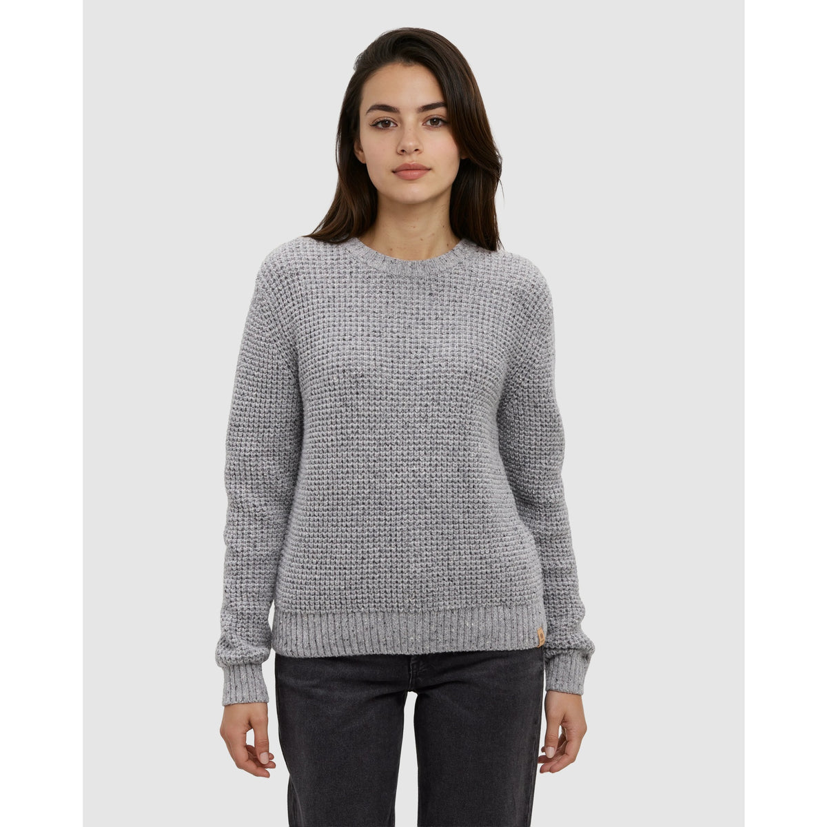 Tentree Womens Morrell Fleck Sweater - Harbour Grey Heather Fleck