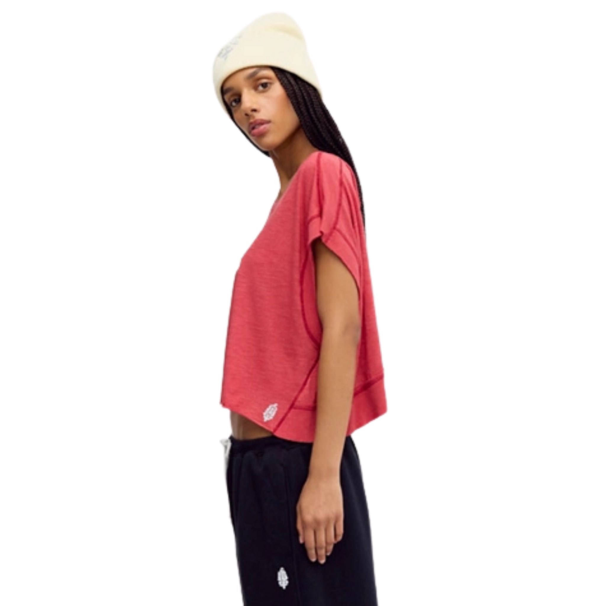 Free People Womens My Time Tee-6072_Candy Apple