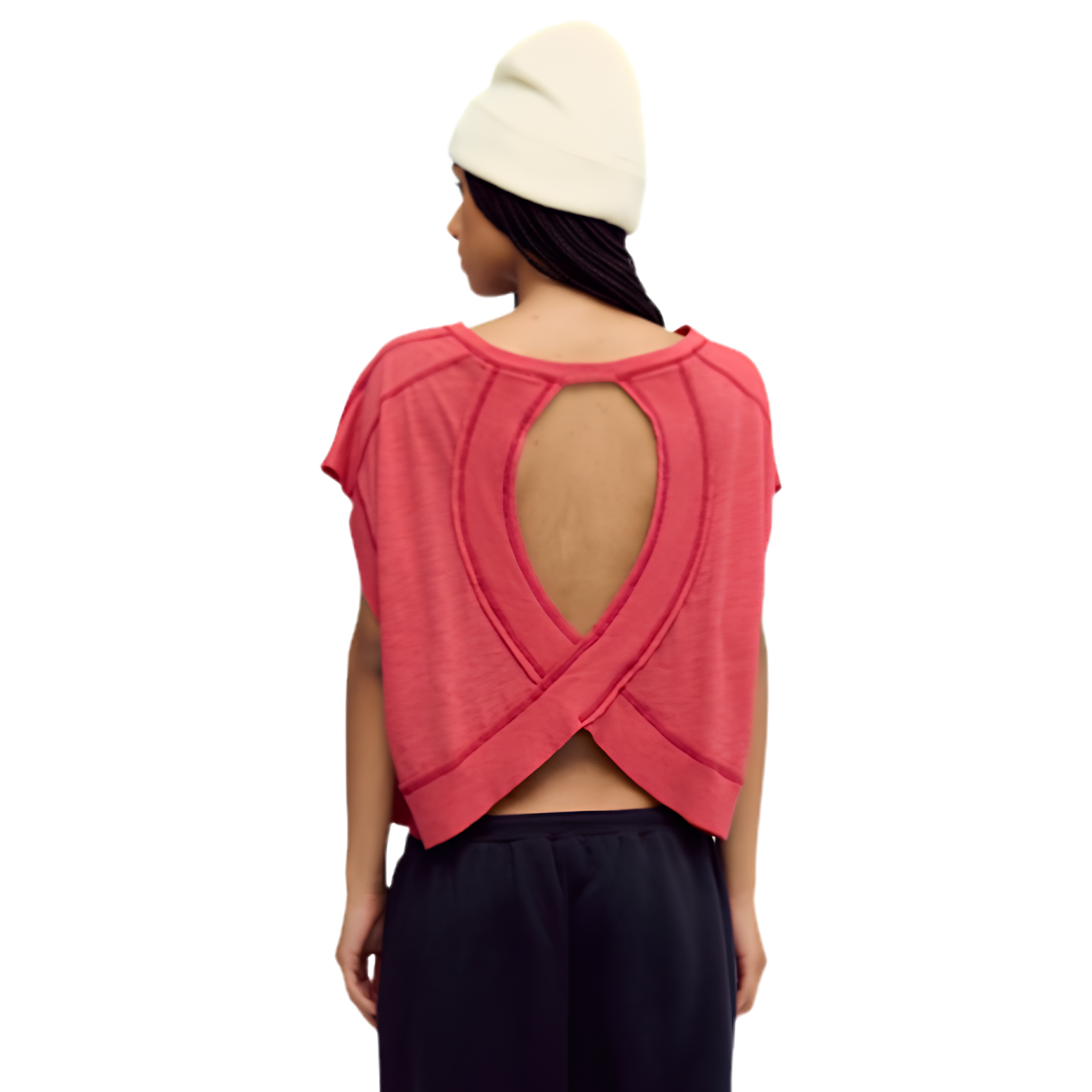 Free People Womens My Time Tee-6072_Candy Apple