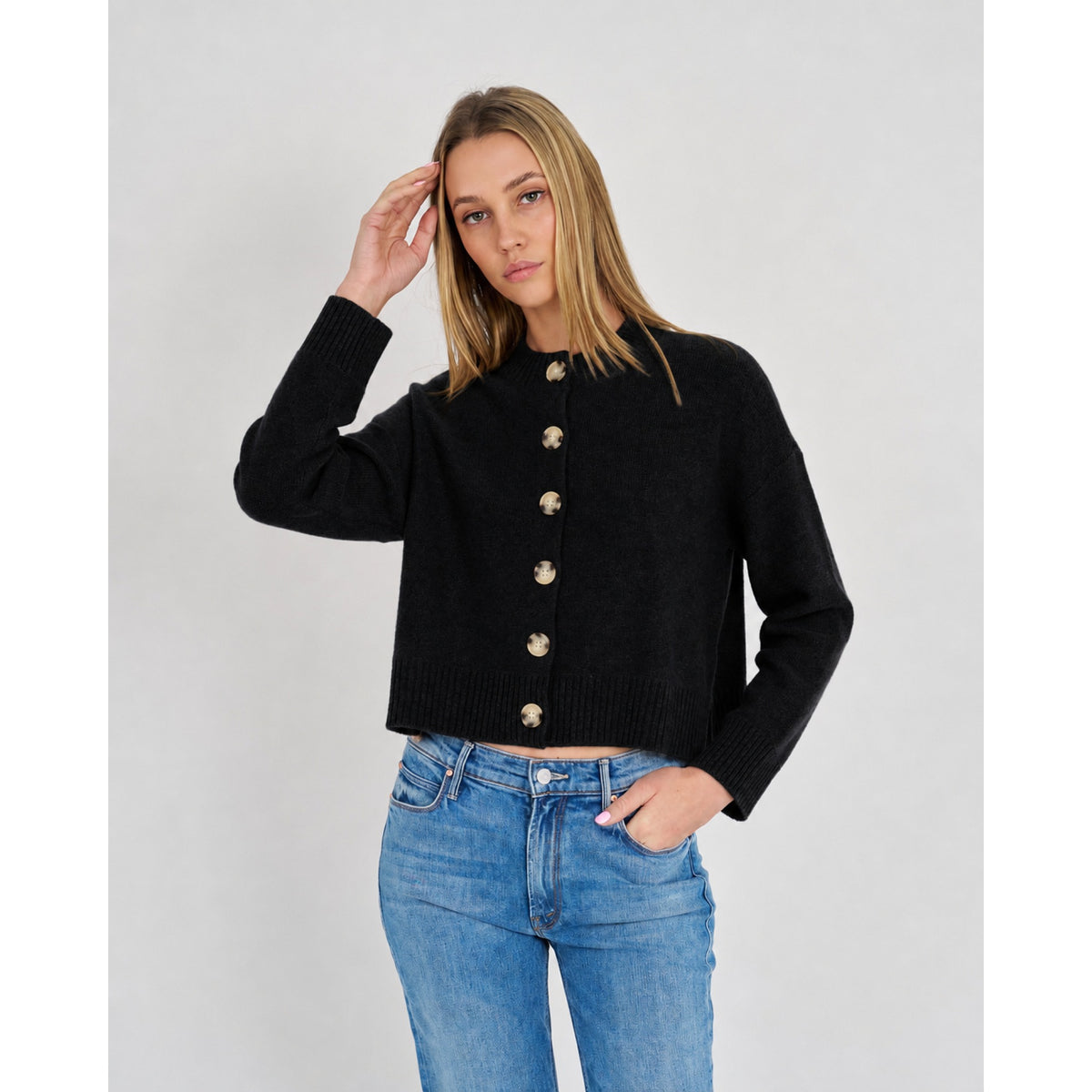Archer Cashmere Womens Nina Crewneck Cardigan