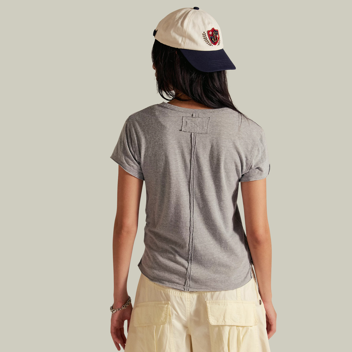 Free People Womens Nova Tee-Greyhound