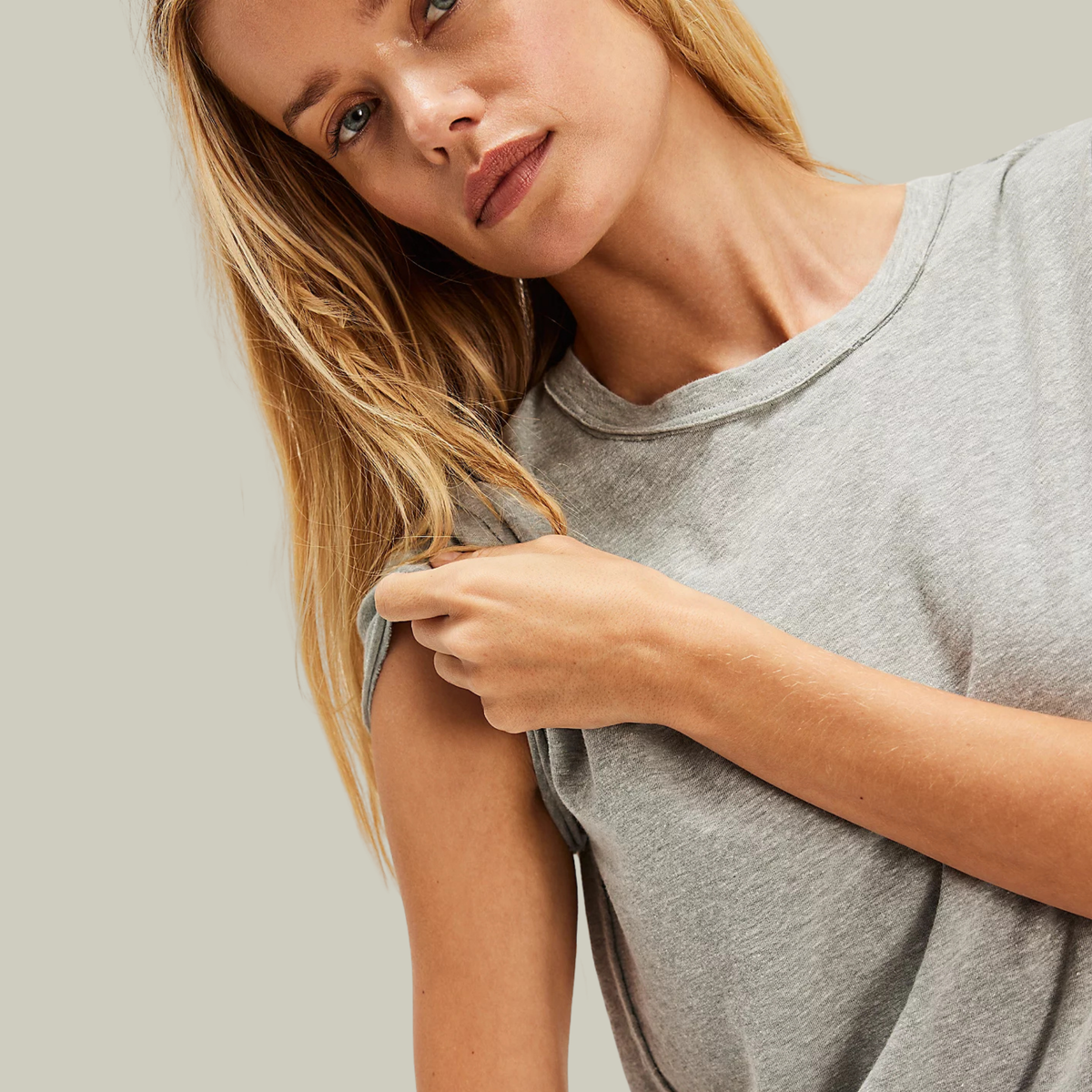 Free People Womens Nova Tee-Greyhound