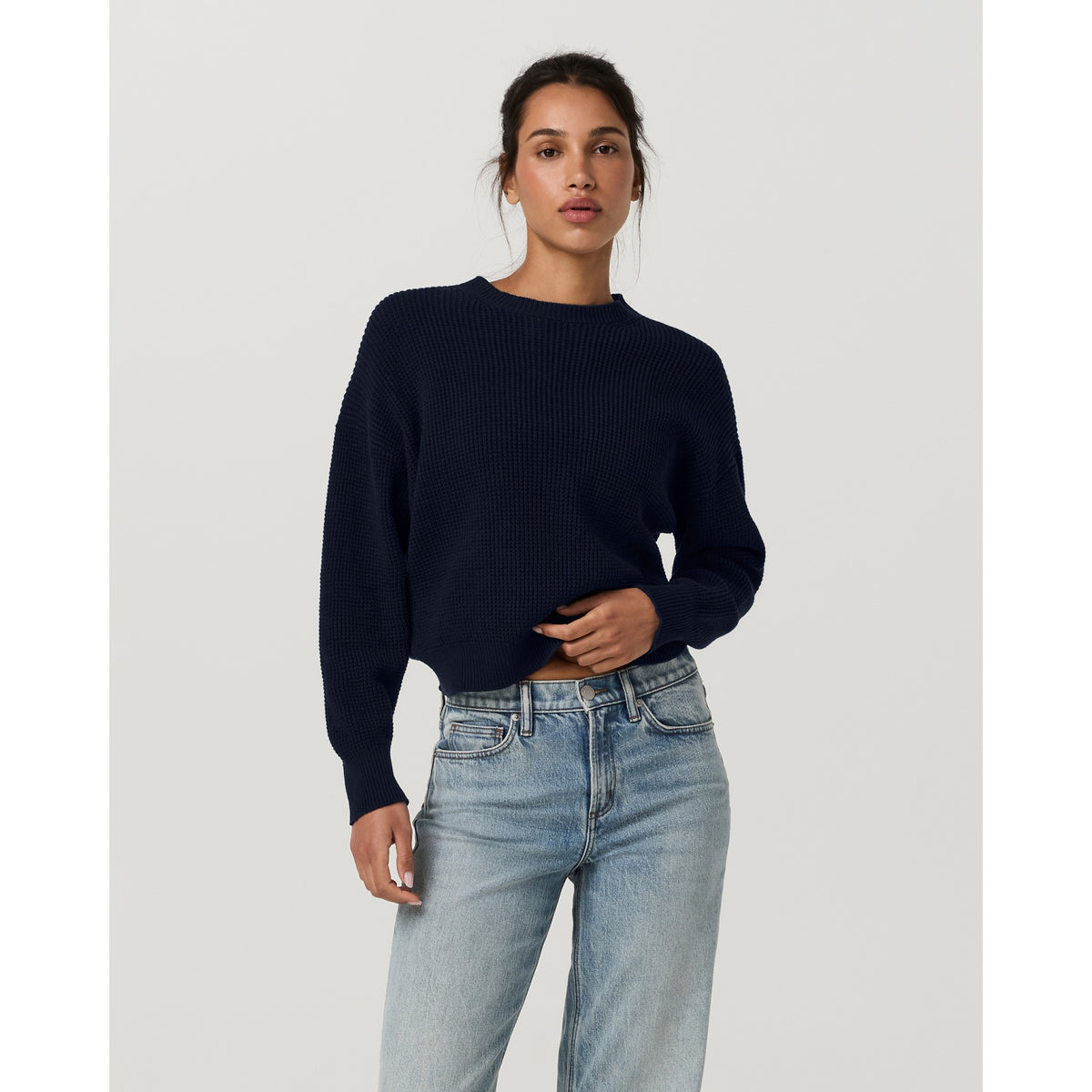 Vuori Womens OS Cotton Waffle Sweater - Ink