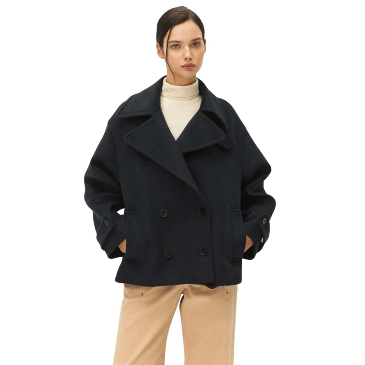 Elodie Womens Olivier Short Coat
-Black