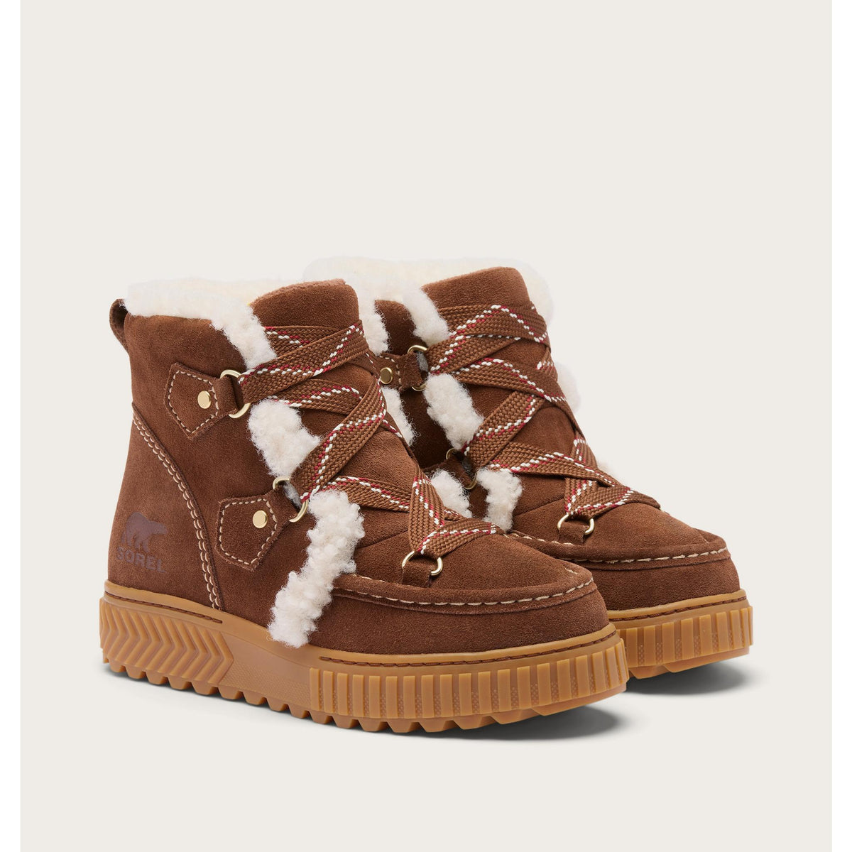 Sorel Womens Ona Ave Alpine Plus WP - Dark Auburn, Gum 2