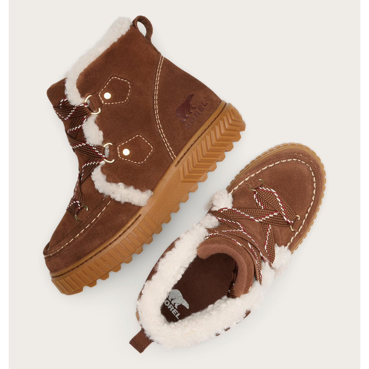 Sorel Womens Ona Ave Alpine Plus WP - Dark Auburn, Gum 2