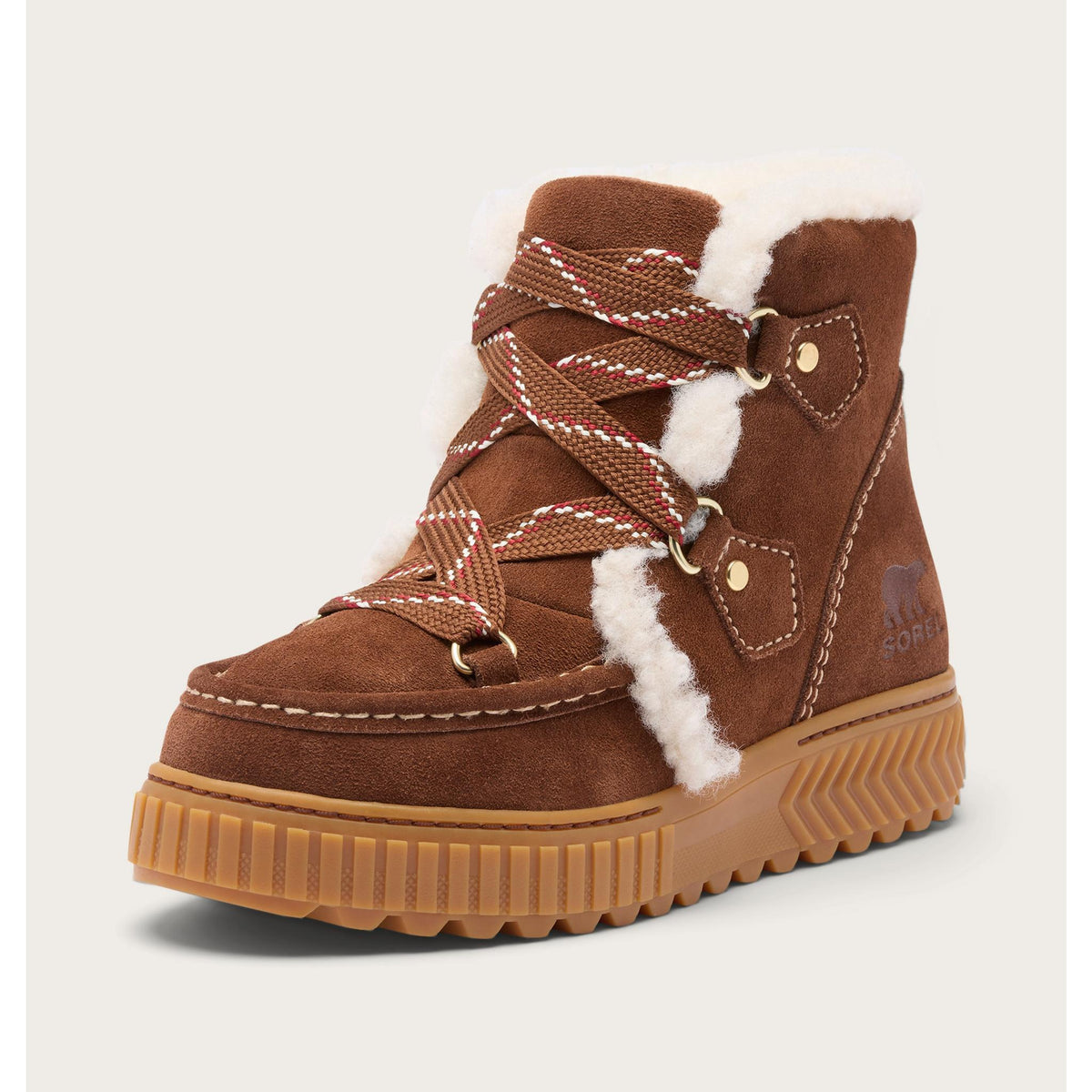 Sorel Womens Ona Ave Alpine Plus WP - Dark Auburn, Gum 2