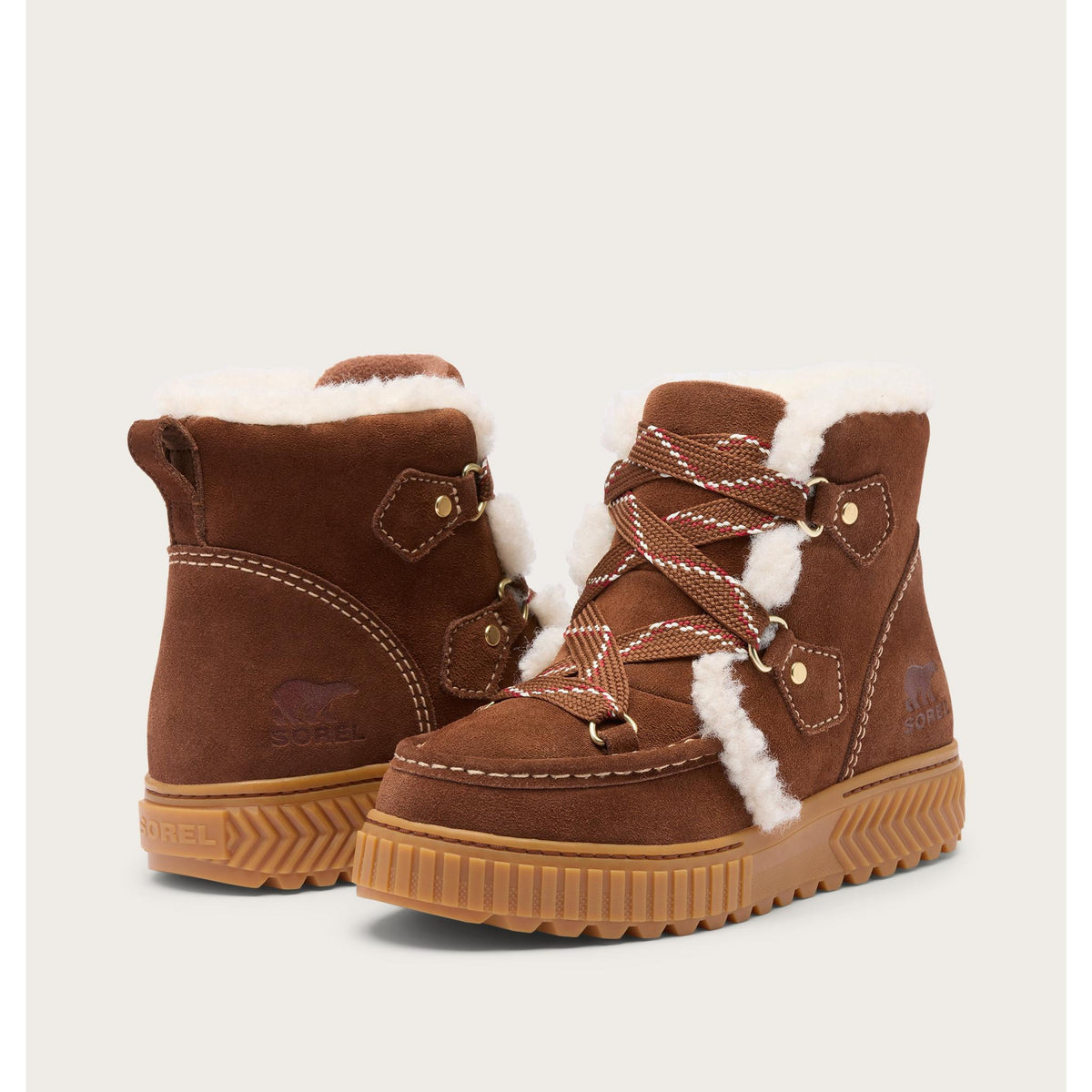 Sorel Womens Ona Ave Alpine Plus WP - Dark Auburn, Gum 2