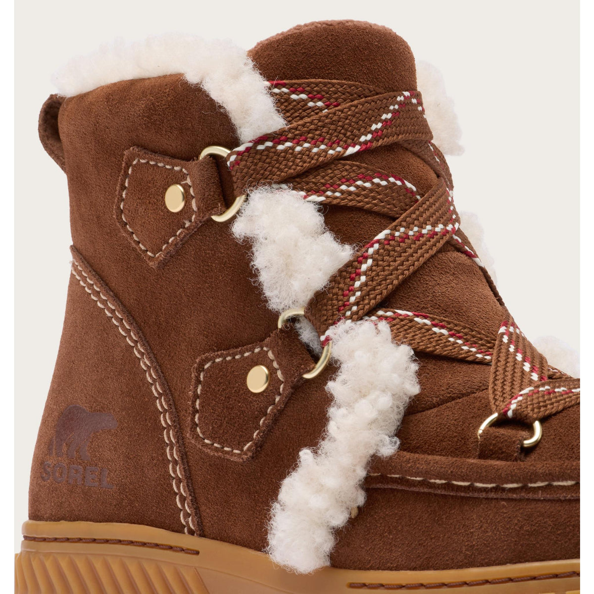 Sorel Womens Ona Ave Alpine Plus WP - Dark Auburn, Gum 2