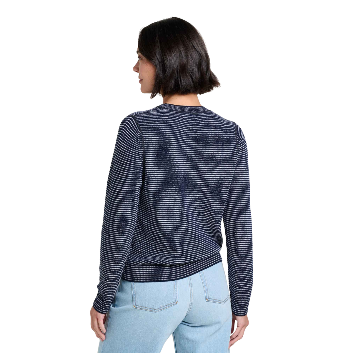 Toad & Co Womens Peak Merino Crew Sweater-Midnight Pattern