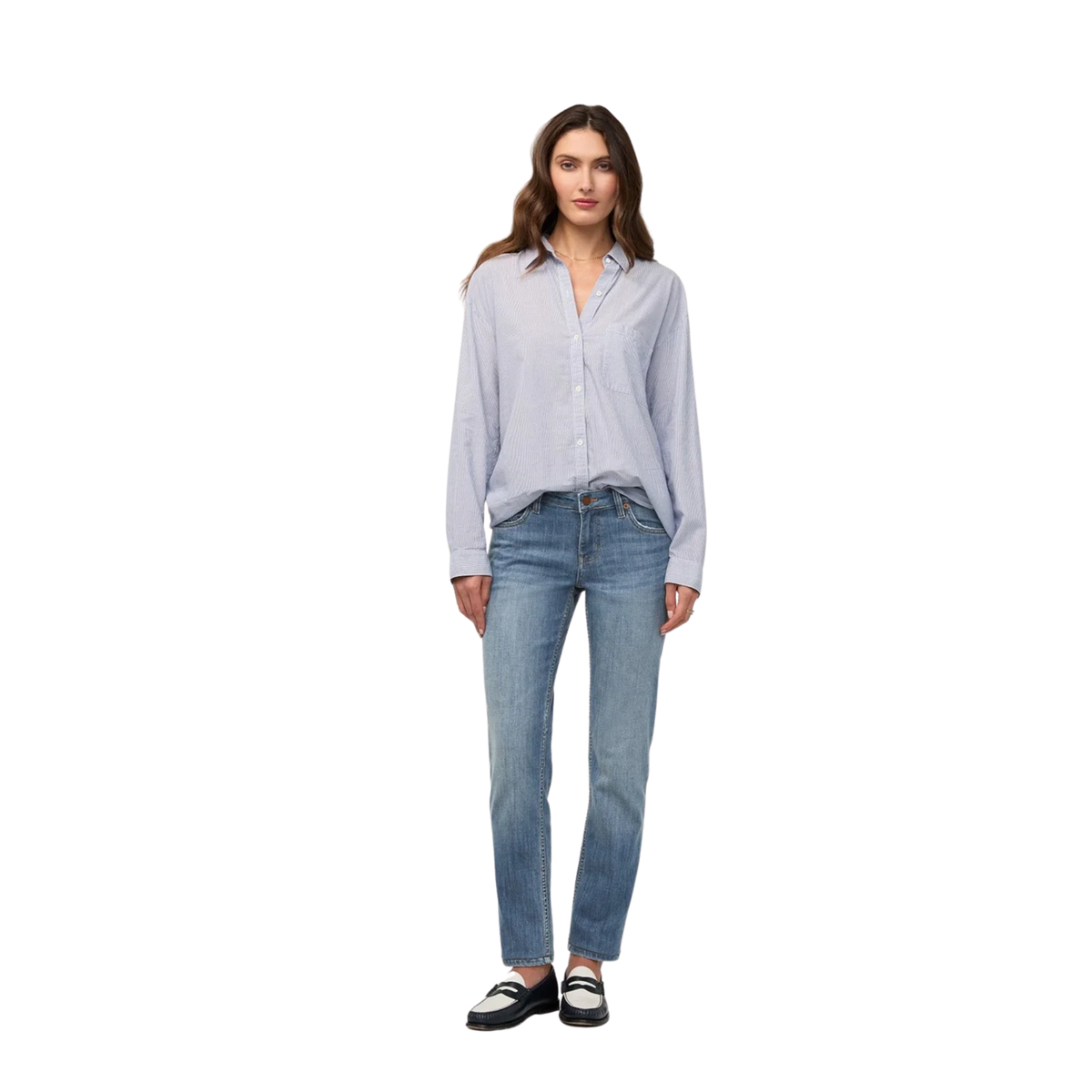 Duer Womens Performance Denim Girlfriend Jean-Blue Ash 