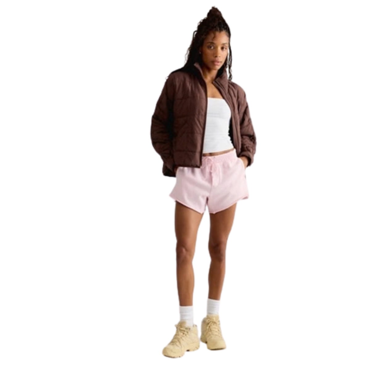 Free People Womens Pippa Packable Puffer Jacket-Cocoa 