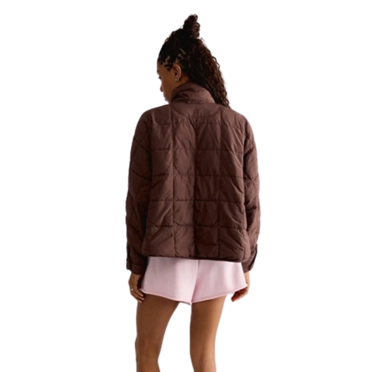 Free People Womens Pippa Packable Puffer Jacket-Cocoa 