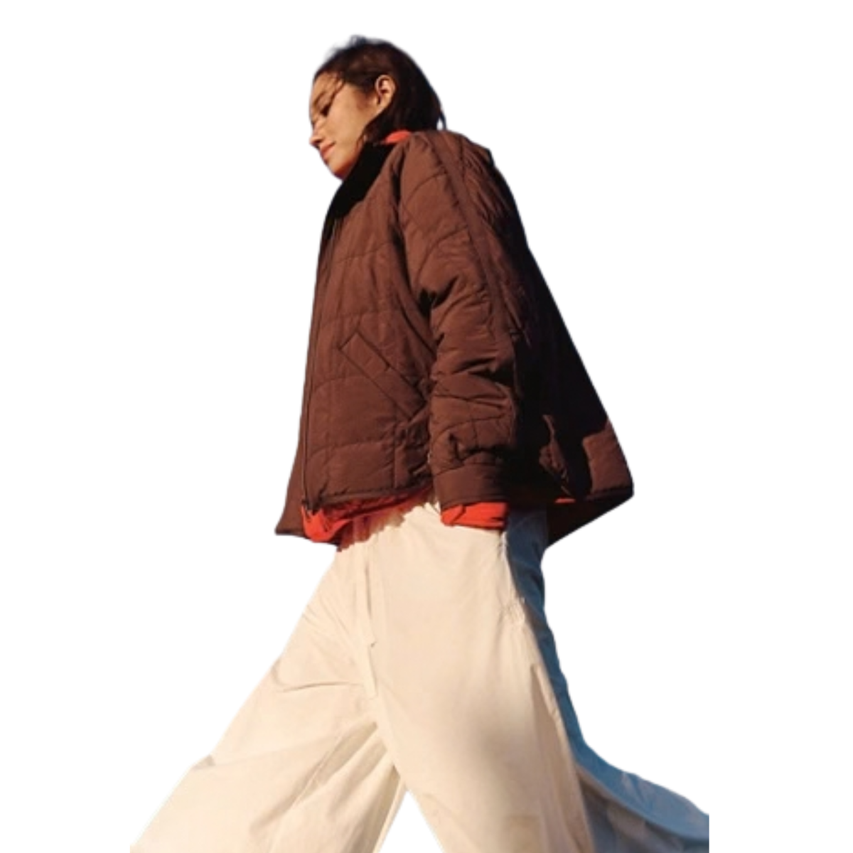Free People Womens Pippa Packable Puffer Jacket-Cocoa 