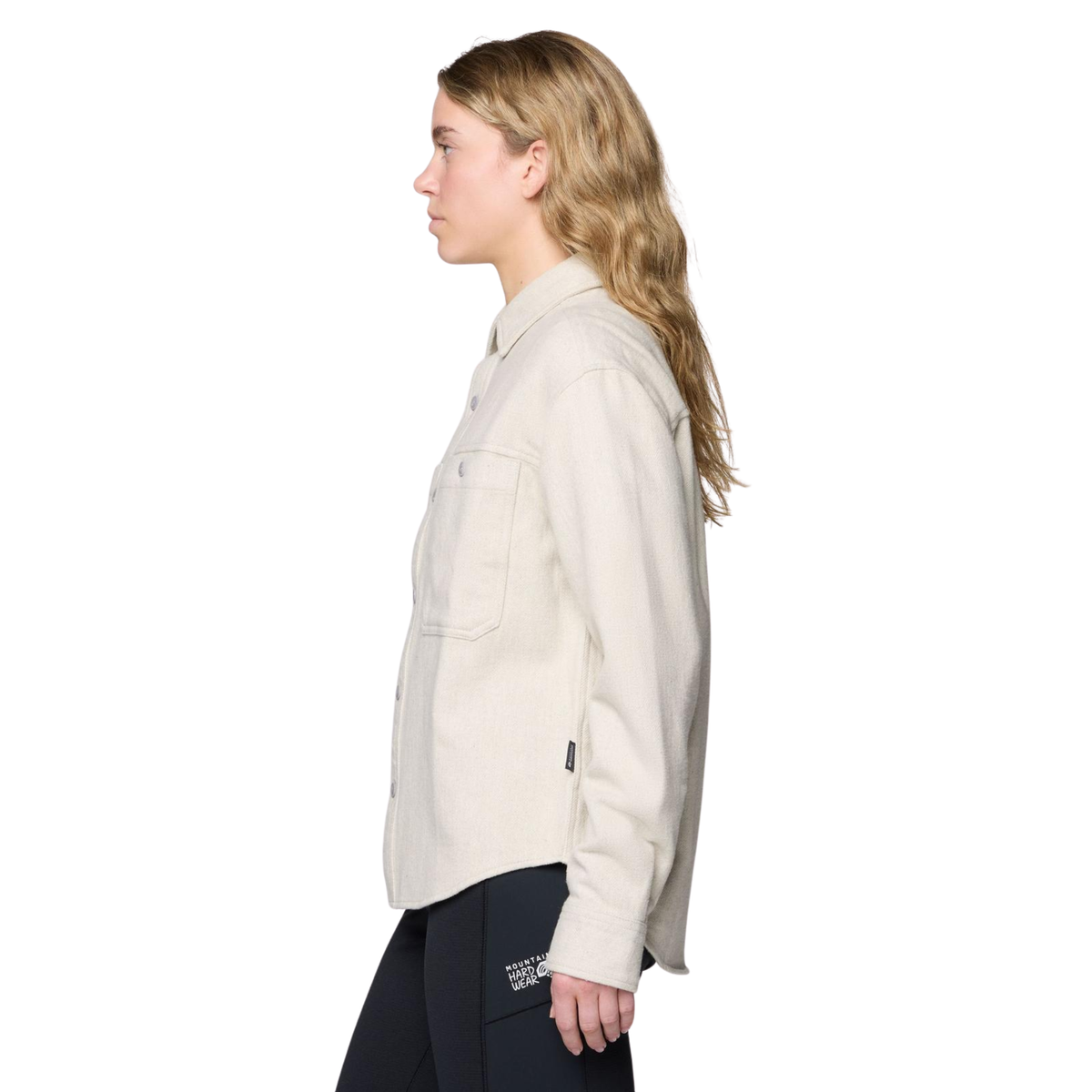 Mountain Hardwear Womens Plusher Long Sleeve Shirt-Stone Heather 
