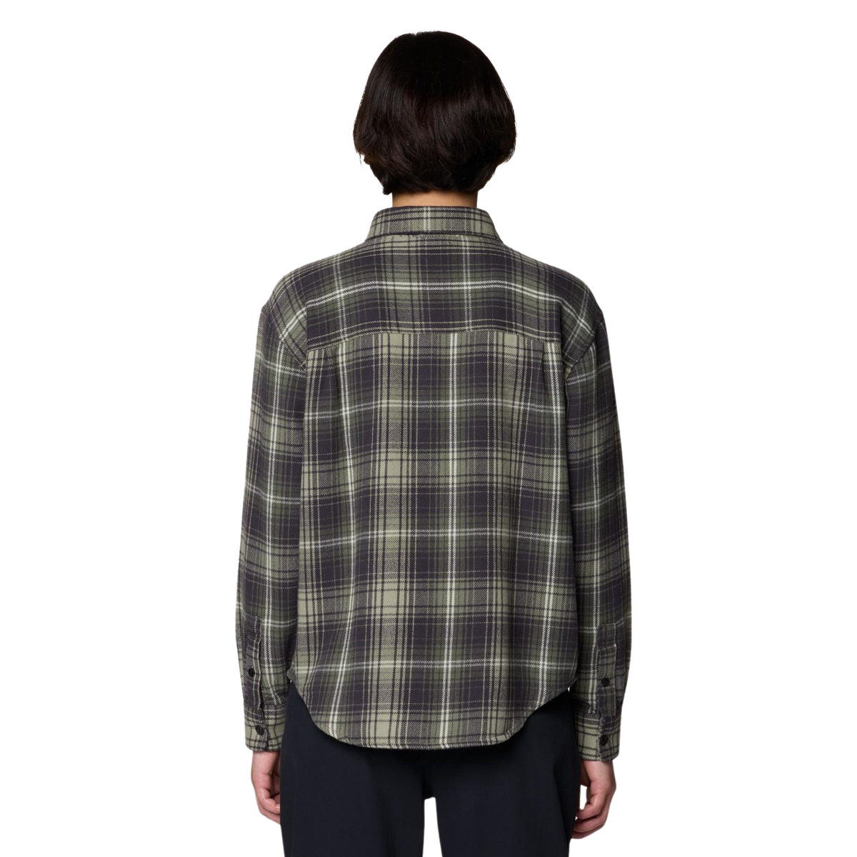 Mountain Hardwear Womens Plusher Long Sleeve Shirt-Grit Grey Shelter
Plaid 