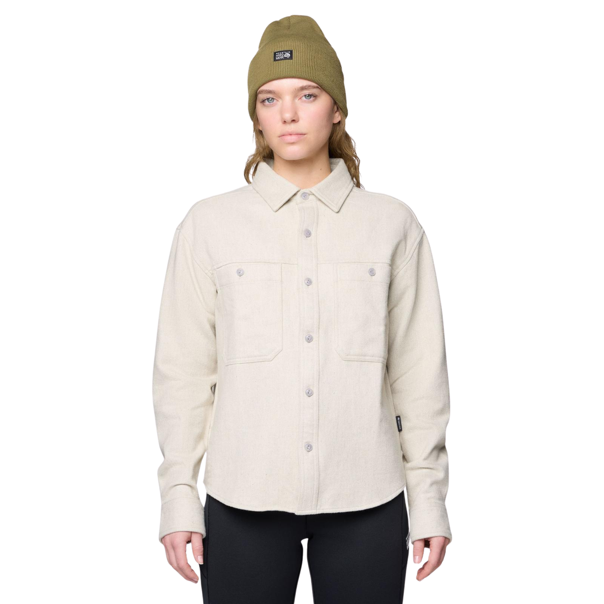 Mountain Hardwear Womens Plusher Long Sleeve Shirt-Stone Heather 
