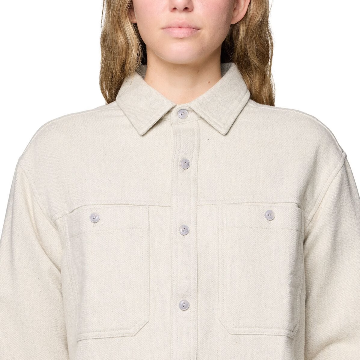 Mountain Hardwear Womens Plusher Relaxed Long Sleeve Flannel-Stone Heather
