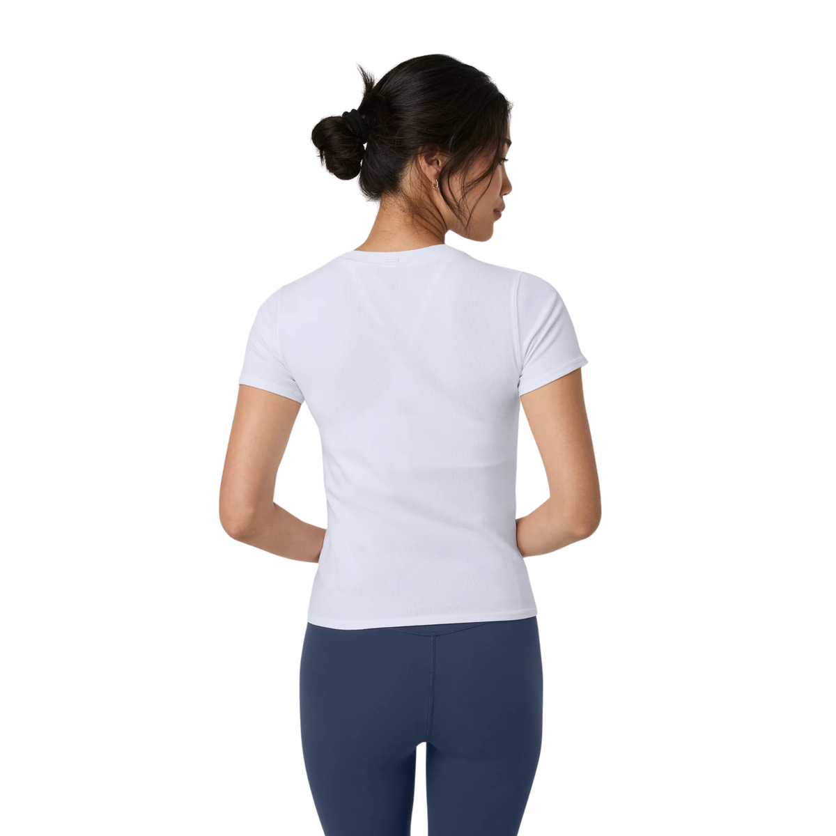 Vuori Womens Pose Fitted Tee - Long_White